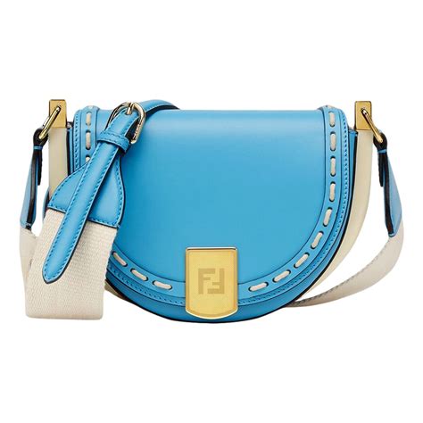 fendi moonlight crossbody bag|FENDI Moonlight Cyber Blue Leather Satchel Crossbody Bag.